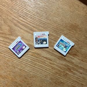 3 3DS games Pokémon X, Lego hobbit, Pokémon ultra moon